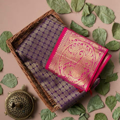 Premium Lichi Silk Saree with Designer Zari Work