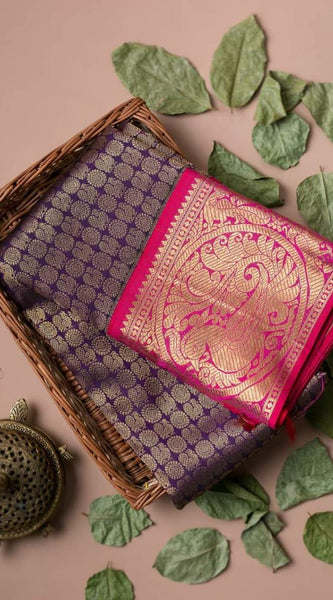 Premium Lichi Silk Saree with Designer Zari Work