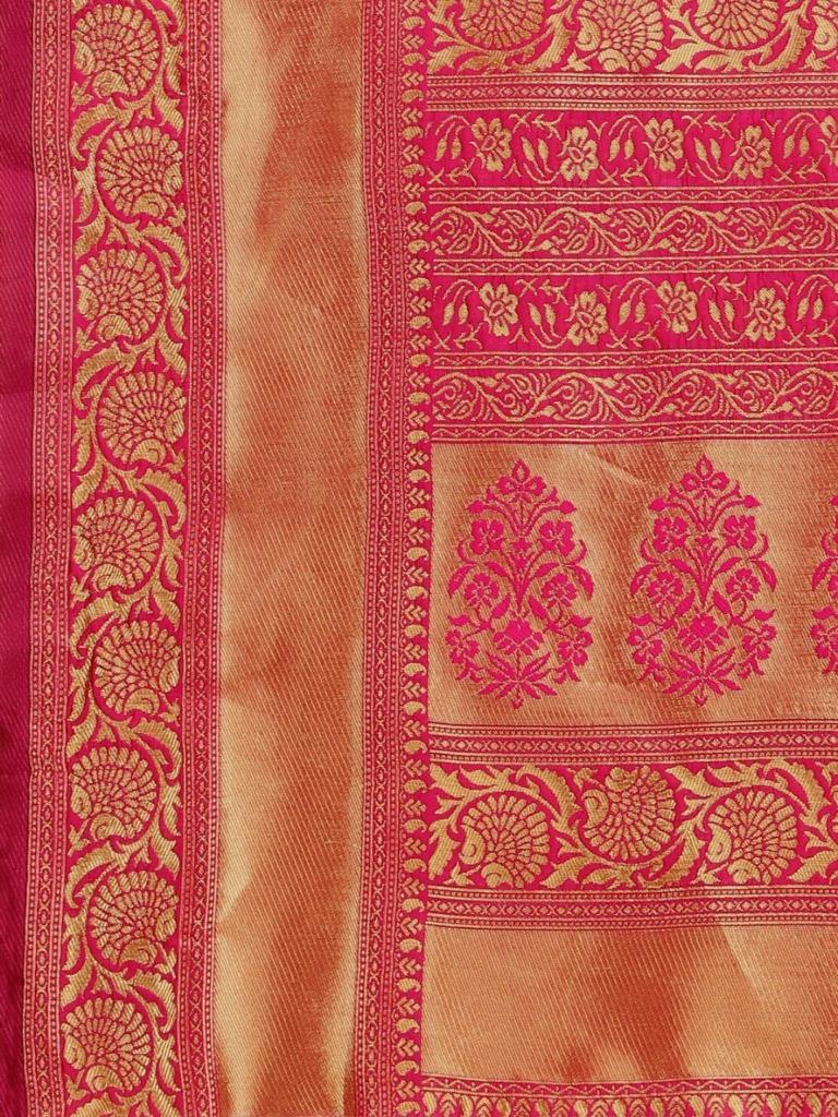 Traditional Lichi Silk Saree with Rich Zari