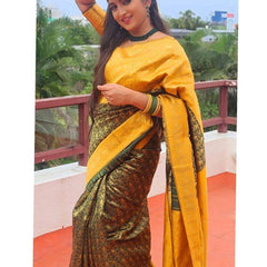 Luxury Lichi Silk Saree with Beautiful Zari Work