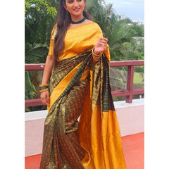 Luxury Lichi Silk Saree with Beautiful Zari Work