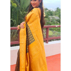 Luxury Lichi Silk Saree with Beautiful Zari Work
