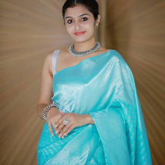 Festival Wear Lichi Silk Saree with Exclusive Zari Design