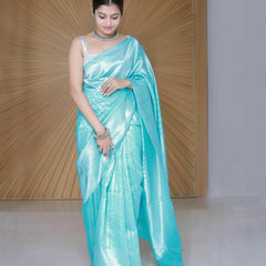 Festival Wear Lichi Silk Saree with Exclusive Zari Design