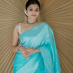 Festival Wear Lichi Silk Saree with Exclusive Zari Design