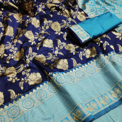 Party Wear Lichi Silk Saree with Elegant Zari Pattern