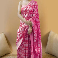 Latest Lichi Silk Saree with Golden Zari Weaving