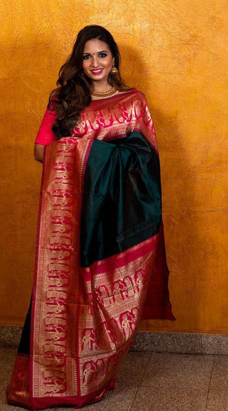 Charming Lichi Silk Saree with Rich Zari Weaving