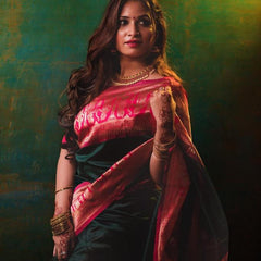 Charming Lichi Silk Saree with Rich Zari Weaving