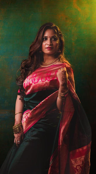 Charming Lichi Silk Saree with Rich Zari Weaving
