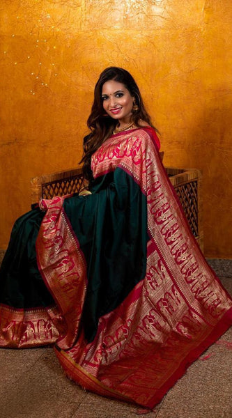 Charming Lichi Silk Saree with Rich Zari Weaving
