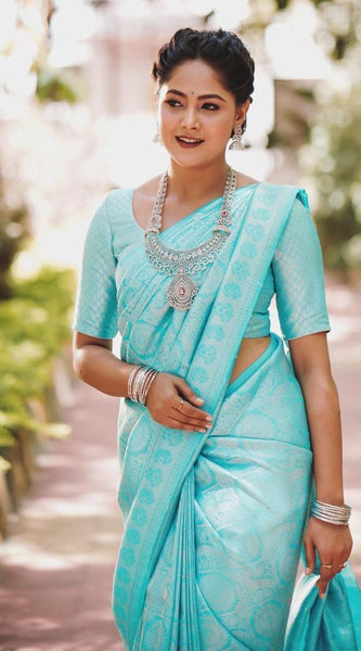 Premium Festival Wear Lichi Silk Saree with Heavy Zari
