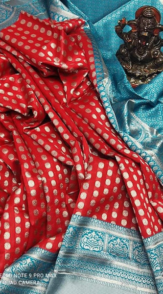 Designer Wear Lichi Silk Saree with Luxurious Zari Finish