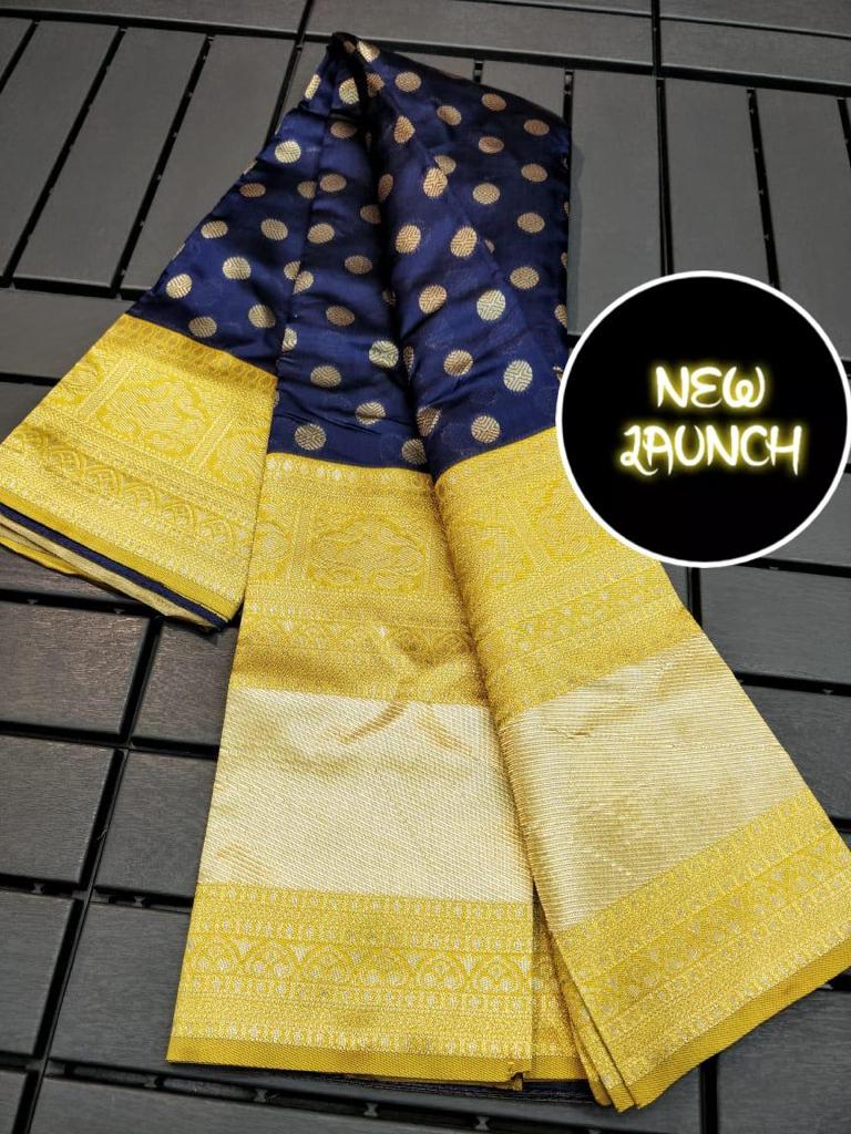 Designer Wear Lichi Silk Saree with Luxurious Zari Finish