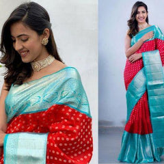Designer Wear Lichi Silk Saree with Luxurious Zari Finish
