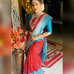 Designer Wear Lichi Silk Saree with Luxurious Zari Finish