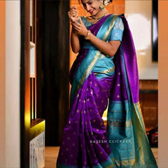 Festive Special Lichi Silk Saree with Heavy Zari Design