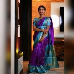 Festive Special Lichi Silk Saree with Heavy Zari Design