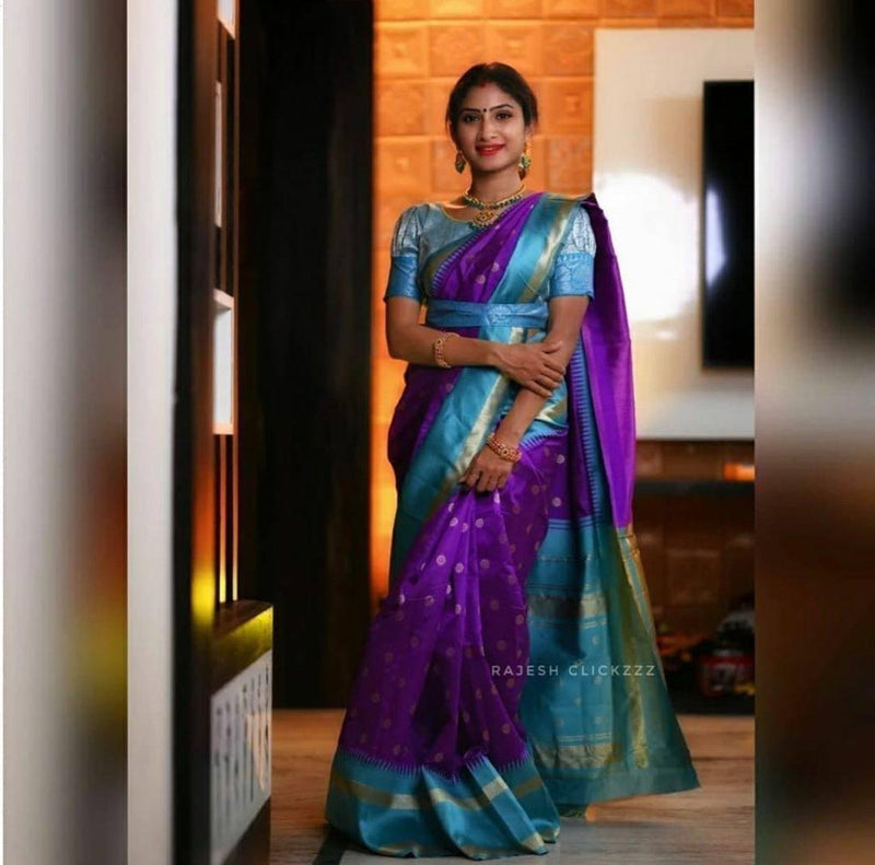 Festive Special Lichi Silk Saree with Heavy Zari Design