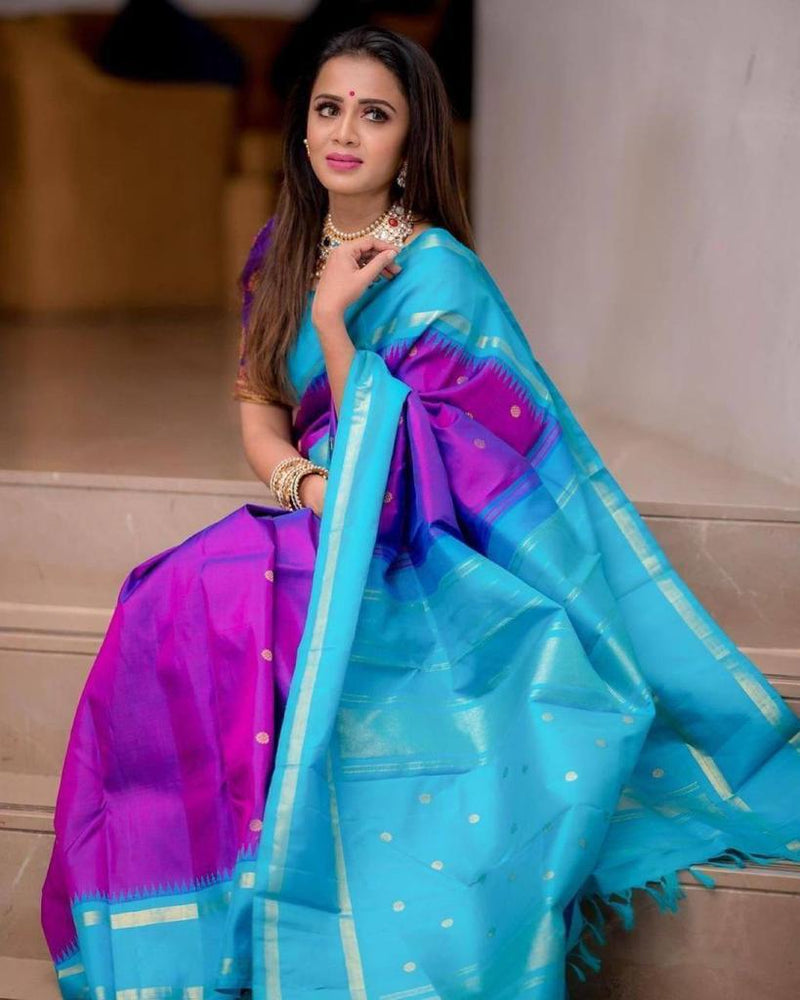 Festive Special Lichi Silk Saree with Heavy Zari Design