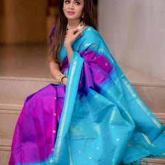 Festive Special Lichi Silk Saree with Heavy Zari Design