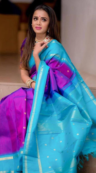 Festive Special Lichi Silk Saree with Heavy Zari Design