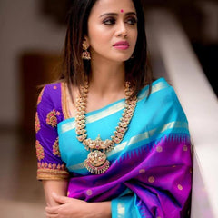 Festive Special Lichi Silk Saree with Heavy Zari Design