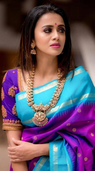 Festive Special Lichi Silk Saree with Heavy Zari Design