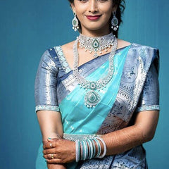 Luxury Silk Saree with Lichi Fabric & Exquisite Zari Art