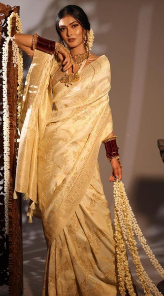 Exclusive Collection Lichi Silk Saree with Fancy Zari