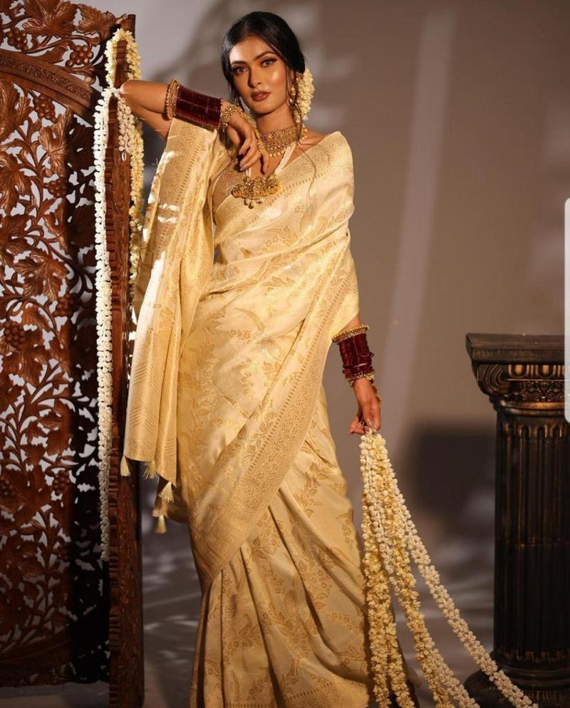 Exclusive Collection Lichi Silk Saree with Fancy Zari