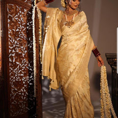 Exclusive Collection Lichi Silk Saree with Fancy Zari