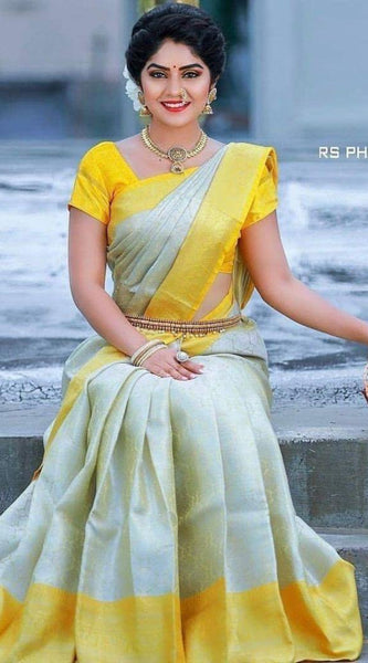 Festive Glamour Lichi Silk Saree with Heavy Zari Work