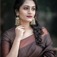 Designer Silk Saree with Gorgeous Zari Embroidery