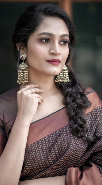 Designer Silk Saree with Gorgeous Zari Embroidery