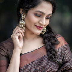 Designer Silk Saree with Gorgeous Zari Embroidery