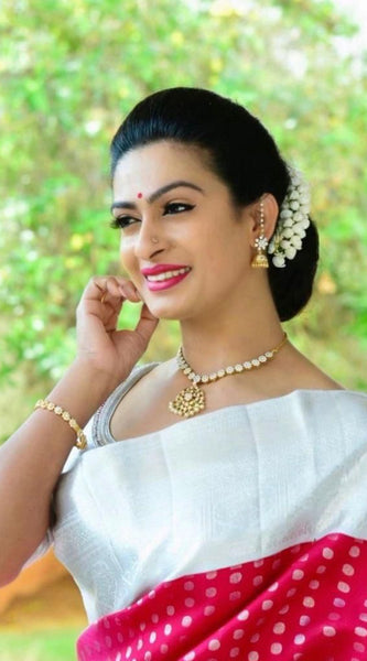 Premium Wedding Collection Lichi Silk Saree with Zari Work