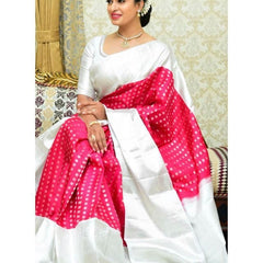 Premium Wedding Collection Lichi Silk Saree with Zari Work
