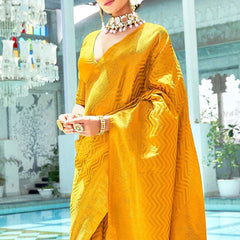 Bridal Wedding Wear Lichi Silk Saree with Heavy Zari