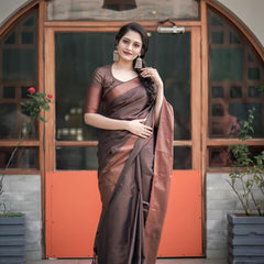 Designer Silk Saree with Gorgeous Zari Embroidery
