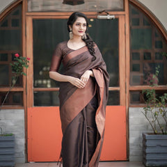 Designer Silk Saree with Gorgeous Zari Embroidery