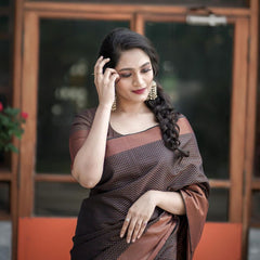 Designer Silk Saree with Gorgeous Zari Embroidery