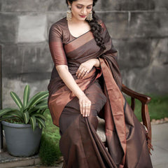 Designer Silk Saree with Gorgeous Zari Embroidery