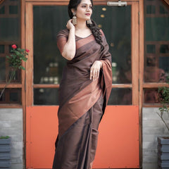 Designer Silk Saree with Gorgeous Zari Embroidery