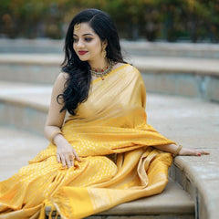 Latest Festive Lichi Silk Saree with Grand Zari Detailing