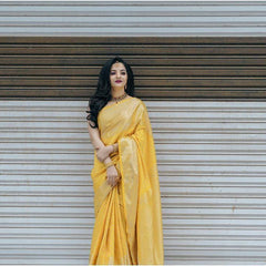Latest Festive Lichi Silk Saree with Grand Zari Detailing