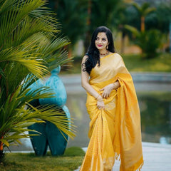 Latest Festive Lichi Silk Saree with Grand Zari Detailing