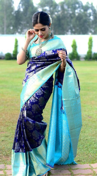 Timeless Beauty Lichi Silk Saree with Elegant Zari Border
