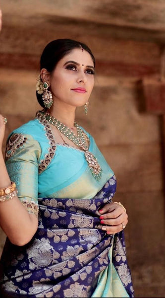 Timeless Beauty Lichi Silk Saree with Elegant Zari Border