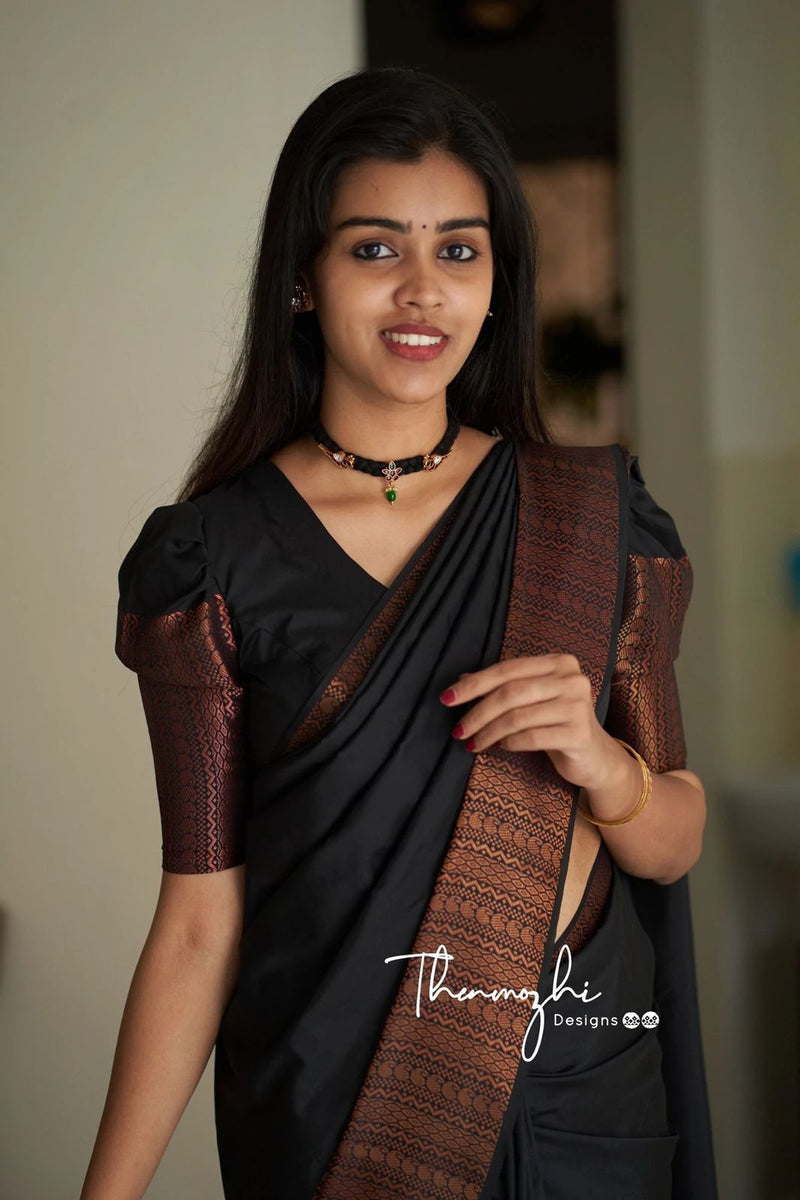Stunning Ethnic Wear Lichi Silk Saree with Premium Zari Green